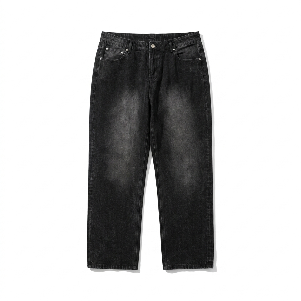 Black Wash Logo Jeans