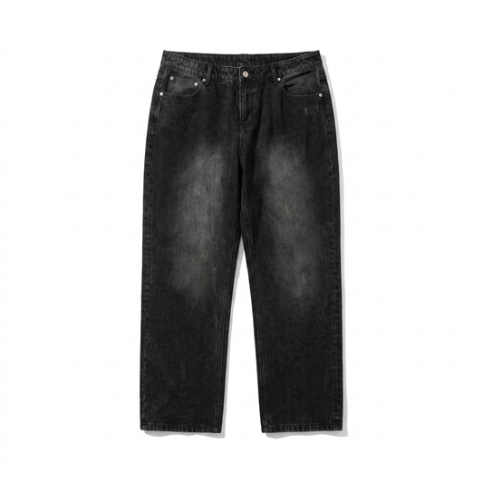 Black Wash Logo Jeans
