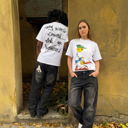 Black Wash Logo Jeans